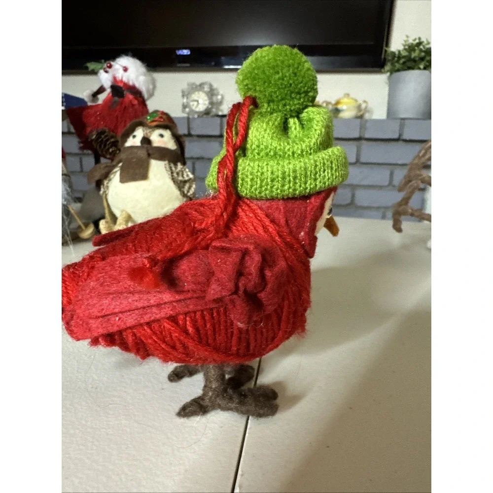 Target Bird Red Green Knit Beanie Hat Spritz Wondershop Ornament